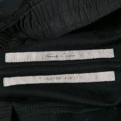 Pre Owned Rick Owens Black Cotton Knit Mastodon Cargo Pants XL