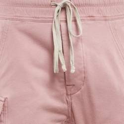 Pre Owned Rick Owens Pink Cotton Knit Mastodon Cargo Pants M