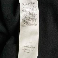 Pre Owned Rick Owens Black Applique Detail Cotton Knit Oversized T-Shirt M