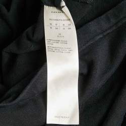 Pre Owned Rick Owens Black Applique Detail Cotton Knit Oversized T-Shirt M