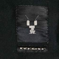 Pre Owned Rick Owens Black Applique Detail Cotton Knit Oversized T-Shirt M