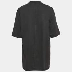 Pre Owned Rick Owens Black Applique Detail Cotton Knit Oversized T-Shirt M