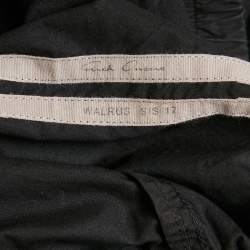 Rick Owens Black Cotton Drop-Crotch Pants M