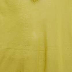 Pre Owned تي شيرت ريك اوينز أخضر بدو ن أكمام شفاف جزئيًا جيرسي حجم متوسط