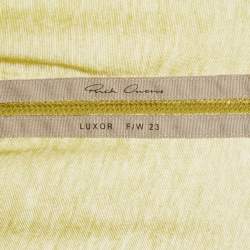 Pre Owned تي شيرت ريك اوينز أخضر بدون أكمام شفاف جزئيًا جيرسي حجم متوسط