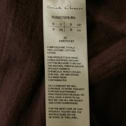 Pre Owned سويت شيرت ريك أوينز قطرات قطن بنفسجي بتصميم بيتر ممزق مقاس صغير (سمول)