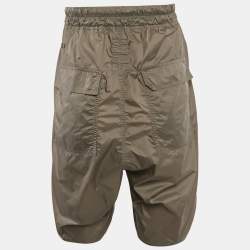 Pre Owned Rick Owens x Champion Grey Embroidered Nylon Shorts L