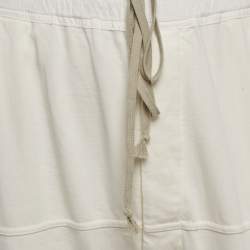 مملوكة مسبقًا Rick Owens White Cotton Knit DRKSHDW Drawstring Pants S