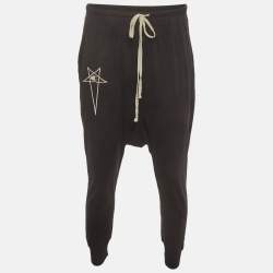 Pre Owned Rick Owens x Champion Black Cotton Drawstring Prisoner Sweatpants M