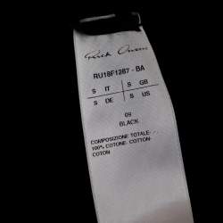 Rick Owens Black Knit Funnel Neck Detailed Oversized Jumper S