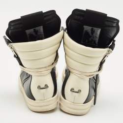 Rick Owens Black Leather Geobasket Sneakers Size 41