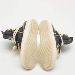 Rick Owens Black Leather Geobasket Sneakers Size 41