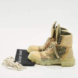 Rick Owens Green Rubber Tractor Dunk Boots Size 41