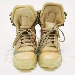 Rick Owens Green Rubber Tractor Dunk Boots Size 41