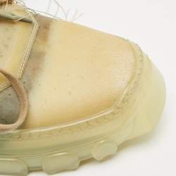 Rick Owens Green Rubber Tractor Dunk Boots Size 41
