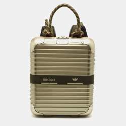 Pre Owned Rimowa x Adidas Metallic Beige Aluminium NMD Backpack
