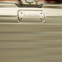 Pre Owned Rimowa x Adidas Metallic Beige Aluminium NMD Backpack