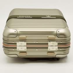 Pre Owned Rimowa x Adidas Metallic Beige Aluminium NMD Backpack