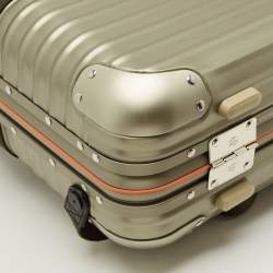 Pre Owned Rimowa x Adidas Metallic Beige Aluminium NMD Backpack