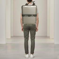 Pre Owned Rimowa x Adidas Metallic Beige Aluminium NMD Backpack