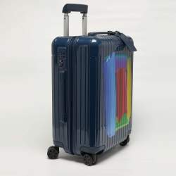 Pre Owned حقيبة سفر ريموا x بتوليمي مان زرقاء منتصف الليل بولي كربونات كابينة الأساسية