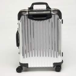 Pre Owned حقيبة سفر ريموا x مونكلير فضية من الألومنيوم العاكس كابينة