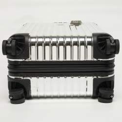 Pre Owned حقيبة سفر ريموا x مونكلير فضية من الألومنيوم العاكس كابينة