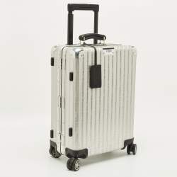 Pre Owned Rimowa x Fendi Grey FF Aluminium Trolley Cabin Suitcase