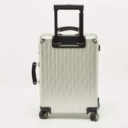 Pre Owned Rimowa x Fendi Grey FF Aluminium Trolley Cabin Suitcase