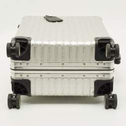 Pre Owned Rimowa x Fendi Grey FF Aluminium Trolley Cabin Suitcase