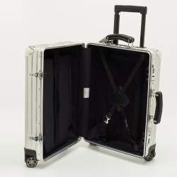 Pre Owned Rimowa x Fendi Grey FF Aluminium Trolley Cabin Suitcase