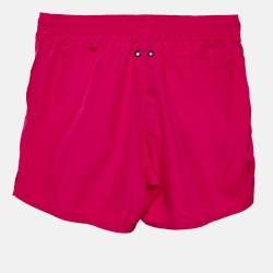 Roberto Cavalli Beachwear Fucsia Pink Logo Printed Swim Shorts S
