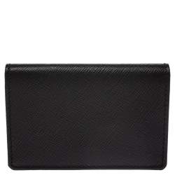 Pre Owned Roberto Cavalli Black Leather Card Holder
