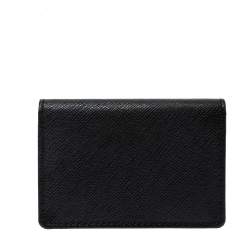 Pre Owned Roberto Cavalli Black Leather Card Holder