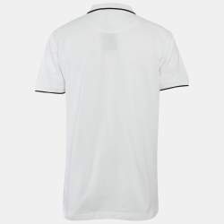 Roberto Cavalli White Pique Cotton Polo T-Shirt XXL