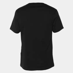 Robert Cavalli Black Jersey Logo Print T-Shirt M