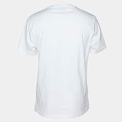 Robert Cavalli White Jersey Logo Print T-Shirt M