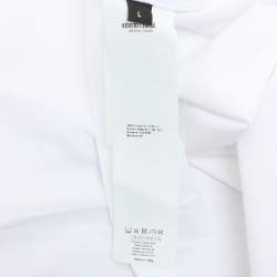 Robert Cavalli White Jersey Logo Print T-Shirt L