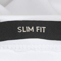 Pre Owned Robert Cavalli White Jersey Tiger Print T-Shirt M