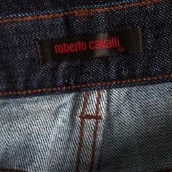 Pre Owned Roberto Cavalli  Blue Denim Straight Fit Jeans M
