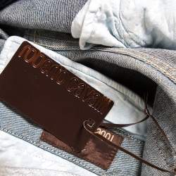 Pre Owned Roberto Cavalli Blue Denim Straight Fit Jeans L