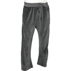 Pre Owned Roberto Cavalli Gym Grey Velvet Track Pants 3XL