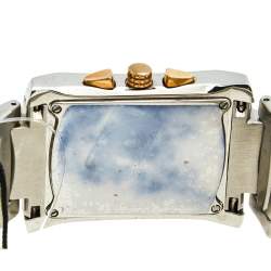 Pre Owned Roberto Cavalli White Stainless Steel Tomahawk R7253900015 Men's Wristwatch 31 mm