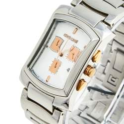 Pre Owned Roberto Cavalli White Stainless Steel Tomahawk R7253900015 Men's Wristwatch 31 mm