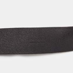Roberto Cavalli Black Leather Snake Buckle Belt 95CM