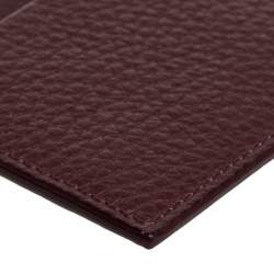 Pre Owned Roberto Cavalli Burgundy Leather Card Holder