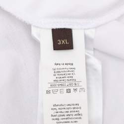 Pre Owned Roberto Cavalli White Logo Detail Cotton T-Shirt XXXL