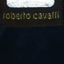 Pre Owned Roberto Cavalli Navy Blue Cotton Button Front Shirt XL