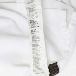 Roberto Cavalli White Cotton Logo Embroidered T-Shirt L