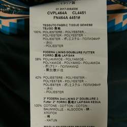 Roberto Cavalli Blue Printed Crepe Zip-Up Jacket XXXL